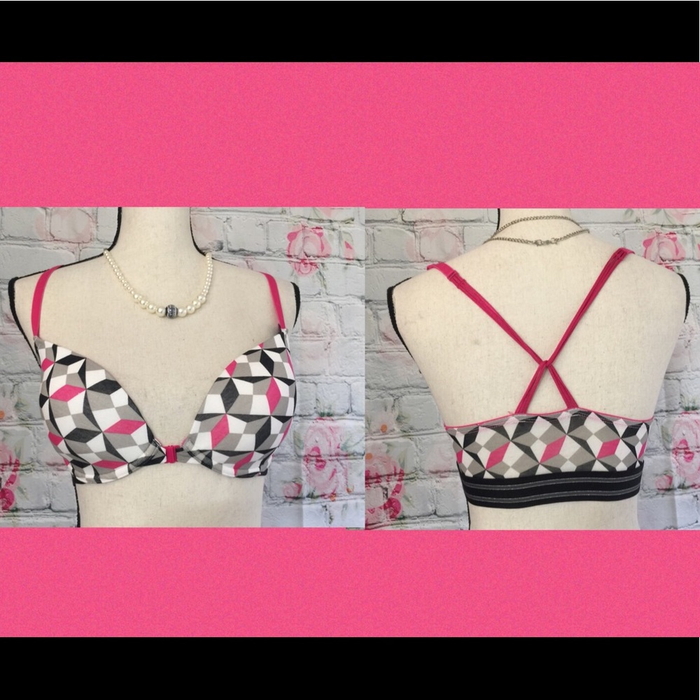 NWT! Front Close Geometric Cotton Bra🌺34C